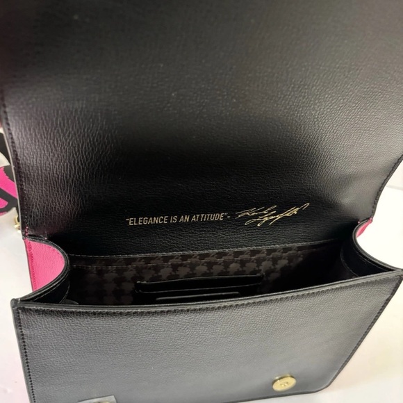 Karl Lagerfeld Black Shoulder Bag with Multicolor Accents - Picture 6 of 6